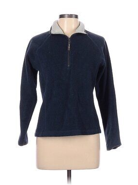Old Navy 1/4 Zip Fleece Women's Large - Dark blue with Light Grey COllar